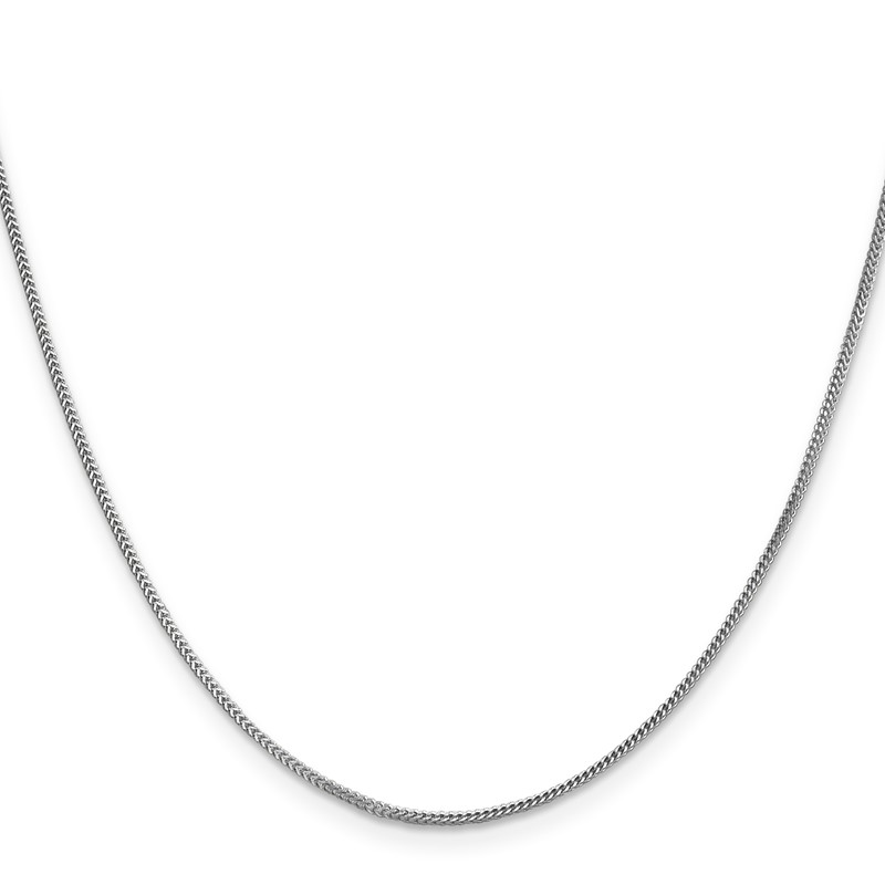 14K White Gold 24 inch .9mm Franco with Lobster Clasp Chain