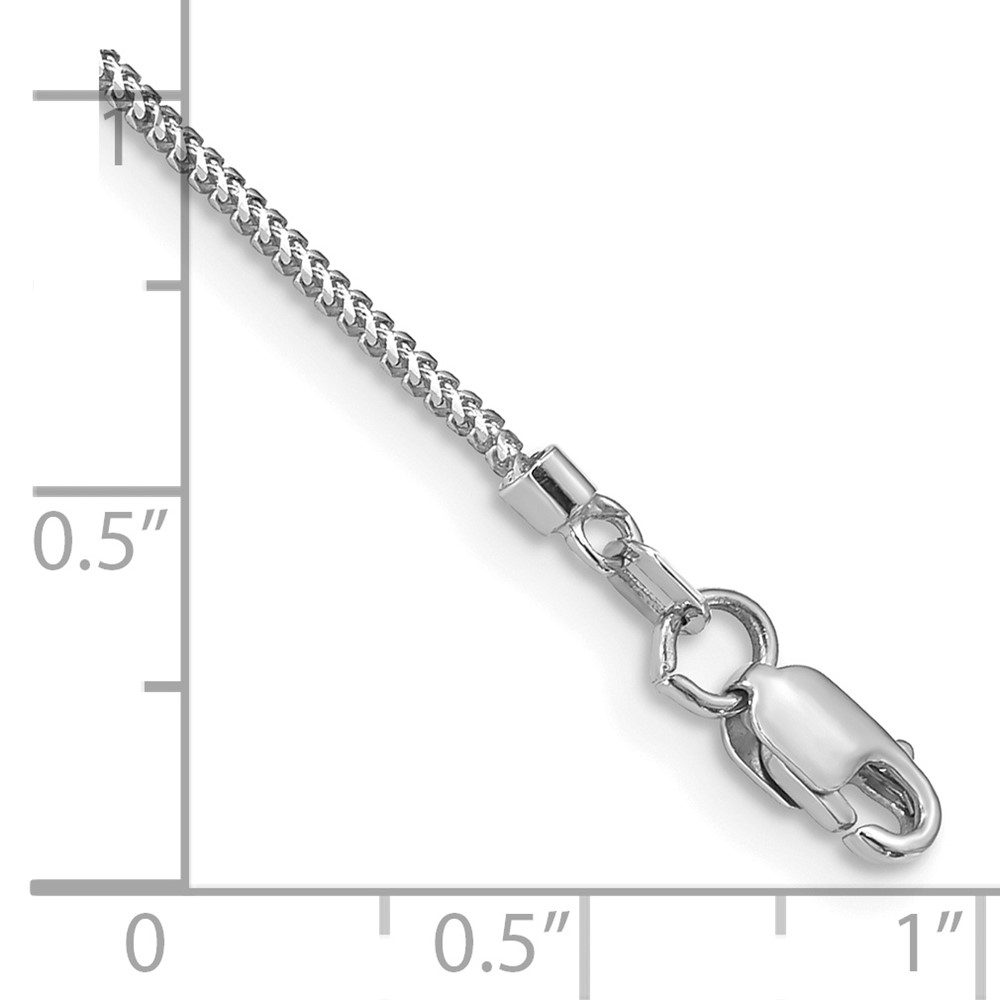 14K White Gold 7 inch .9mm Franco with Lobster Clasp Bracelet (WFRA030-7)