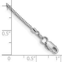14K White Gold.9mm Franco Bracelet with Lobster Clasp, 7" view 3