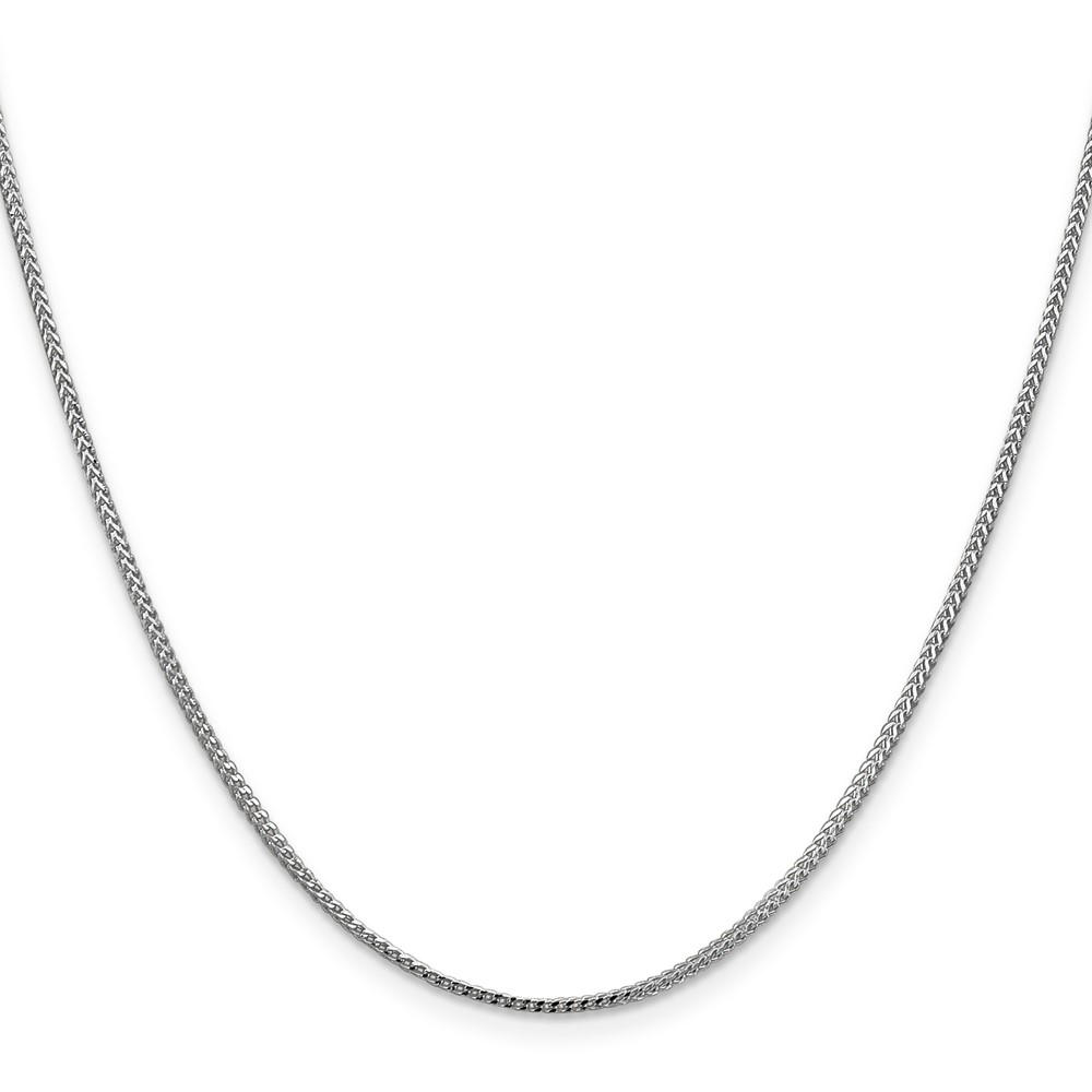 14K White Gold 24 inch 1mm Franco with Lobster Clasp Chain (WFRA035-24)