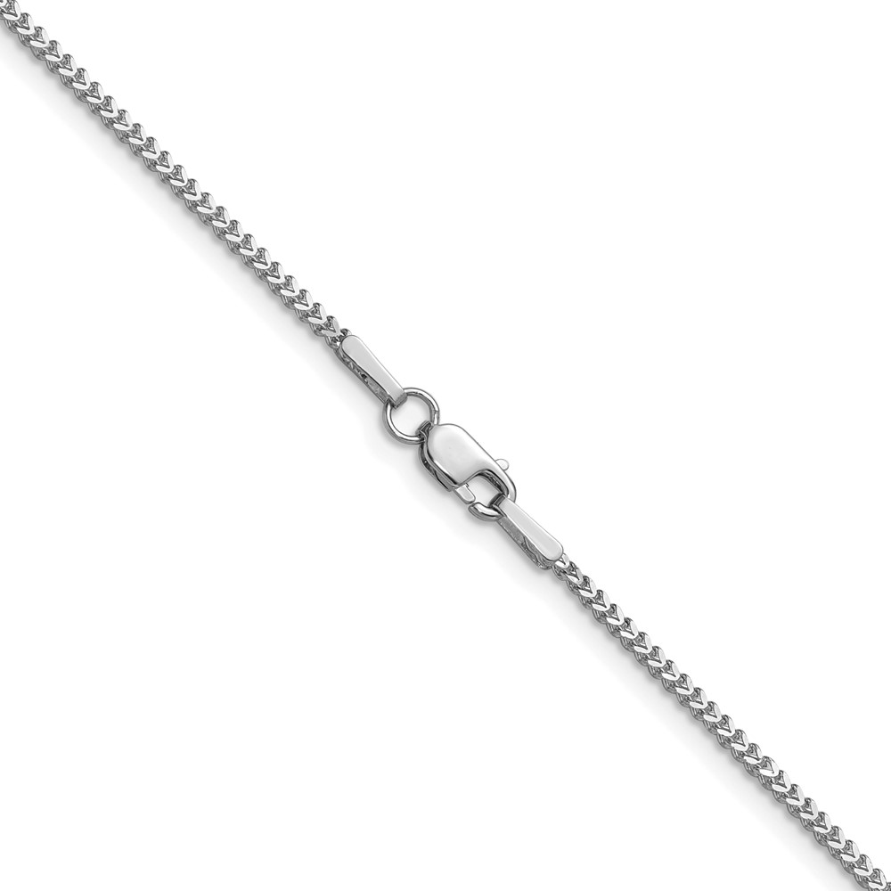 14K White Gold 24 inch 1mm Franco with Lobster Clasp Chain (WFRA035-24)