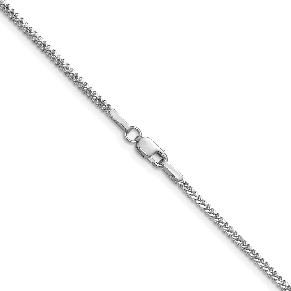 14K White Gold 24 inch 1.3mm Franco with Lobster Clasp Chain (WFRA040-24)