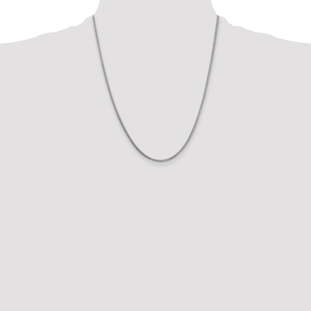 14K White Gold 22 inch 1.3mm Franco with Lobster Clasp Chain (WFRA040-22)