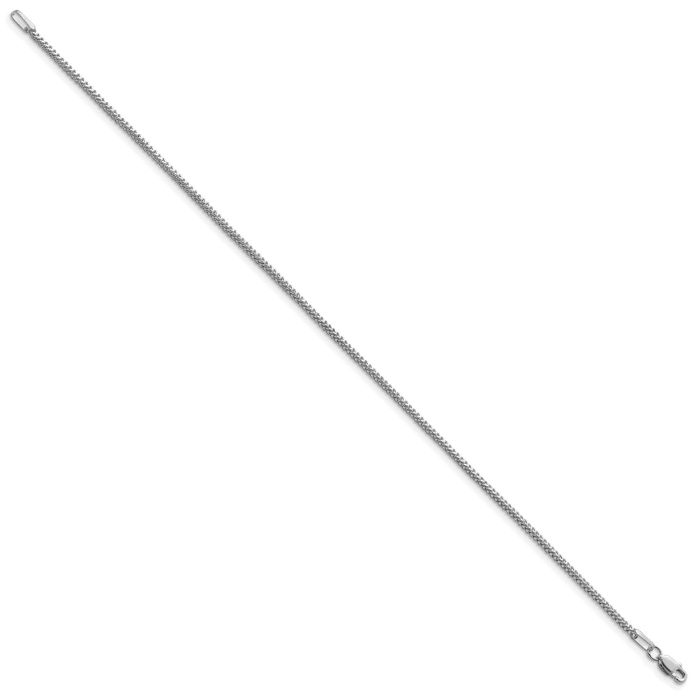 14K White Gold 8 inch 1.3mm Franco with Lobster Clasp Bracelet (WFRA040-8)
