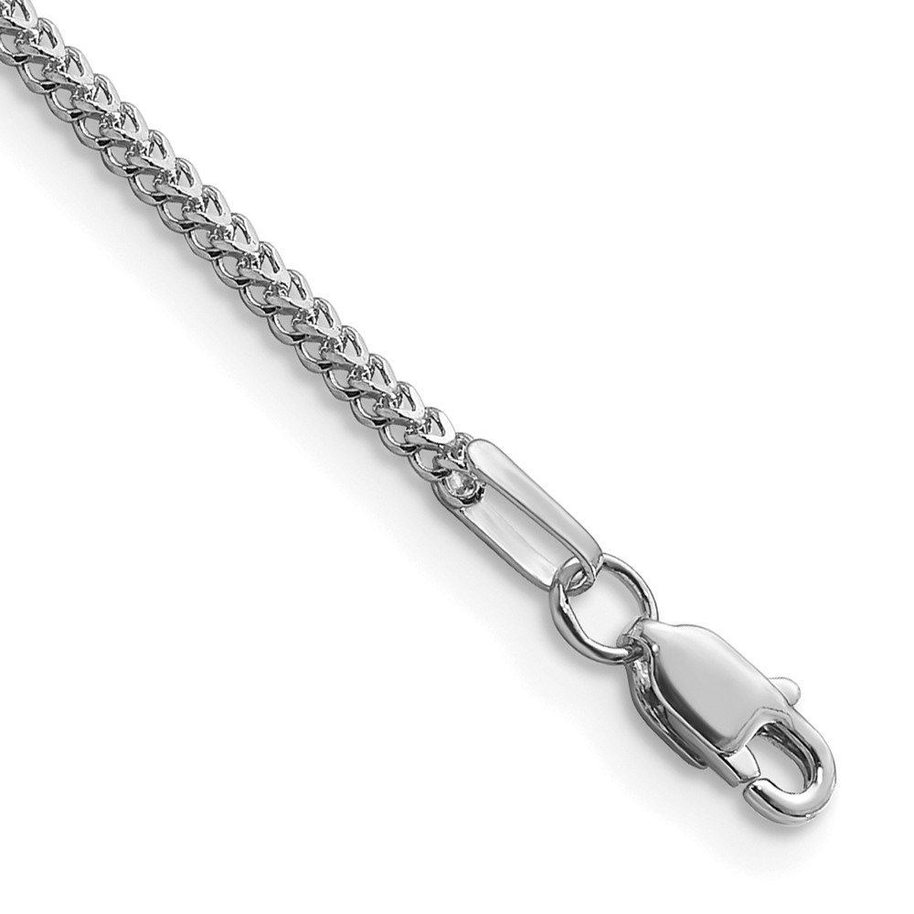 14K White Gold 8 inch 1.3mm Franco with Lobster Clasp Bracelet (WFRA040-8)
