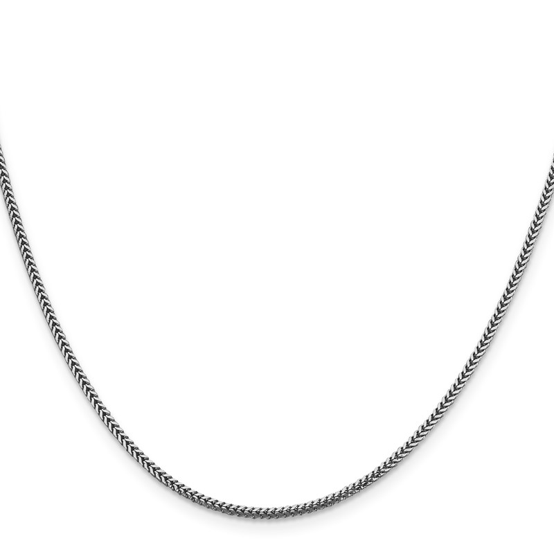 14K White Gold 18 inch 1.4mm Franco with Lobster Clasp Chain