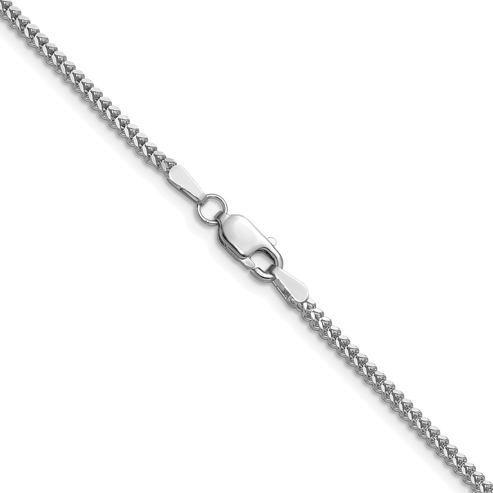 14K White Gold 24 inch 1.4mm Franco with Lobster Clasp Chain (WFRA045-24)