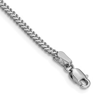 14K White Gold 1.4mm Franco Bracelet with Lobster Clasp, 7" view 1