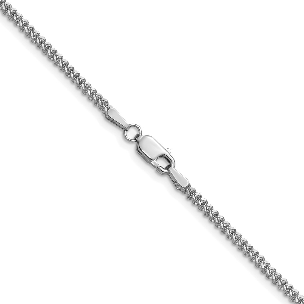 14K White Gold 30 inch 1.5mm Franco with Lobster Clasp Chain (WFRA050-30)