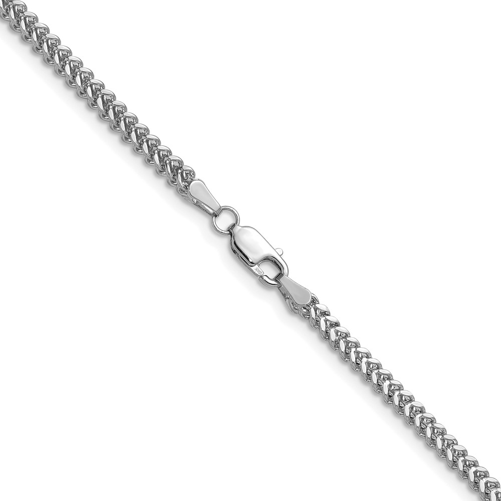 14K White Gold 24 inch 2.3mm Franco with Lobster Clasp Chain (WFRA070-24)