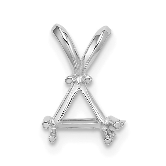 14kw Triangle Twin Prong Wire 6.0mm Pendant Setting
