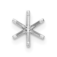 14K White Gold Round 6-Prong High with Peg.50ct Setting view 2