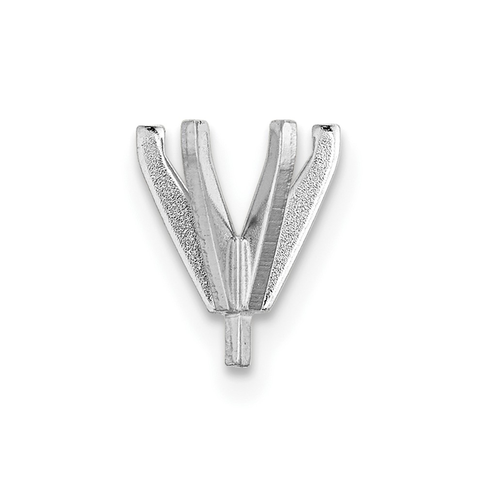 14K White Gold Round 6-Prong High with Peg.50ct Setting
