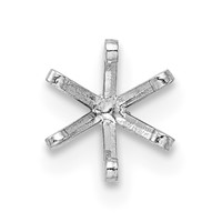 14K White Gold Round 6-Prong Low with Peg.50ct Setting view 2