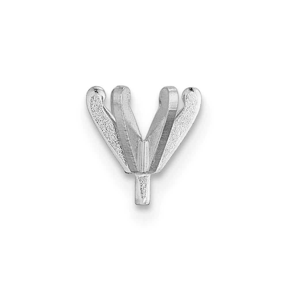 14K White Gold Round 6-Prong Low with Peg.50ct Setting