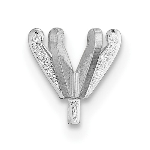 14K White Gold Round 6-Prong Low with Peg.50ct Setting