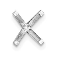 14K White Gold Emerald 4-Prong with Peg 7 X 5mm Setting view 2