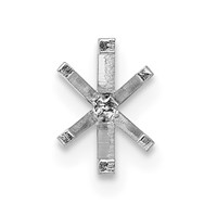 14K White Gold Oval 6-Prong with Peg 1.00ct Setting view 2