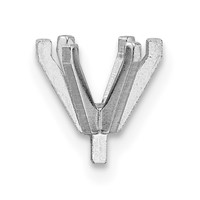 14K White Gold Oval 6-Prong with Peg 1.00ct Setting view 1