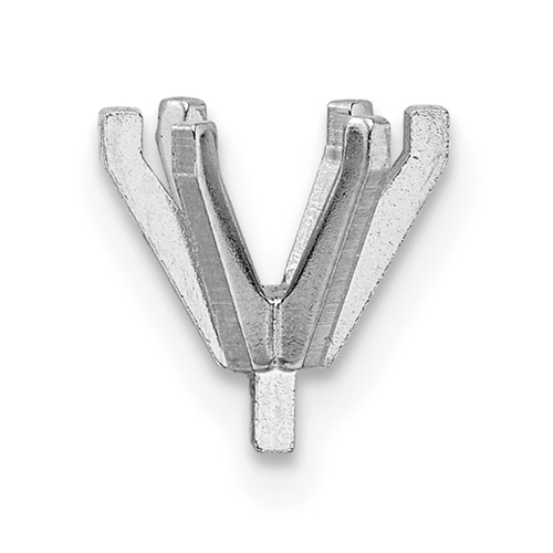 14K White Gold Oval 6-Prong with Peg 1.00ct Setting