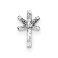 14K White Gold Pear Straight Prong with Peg.75ct Setting view 2