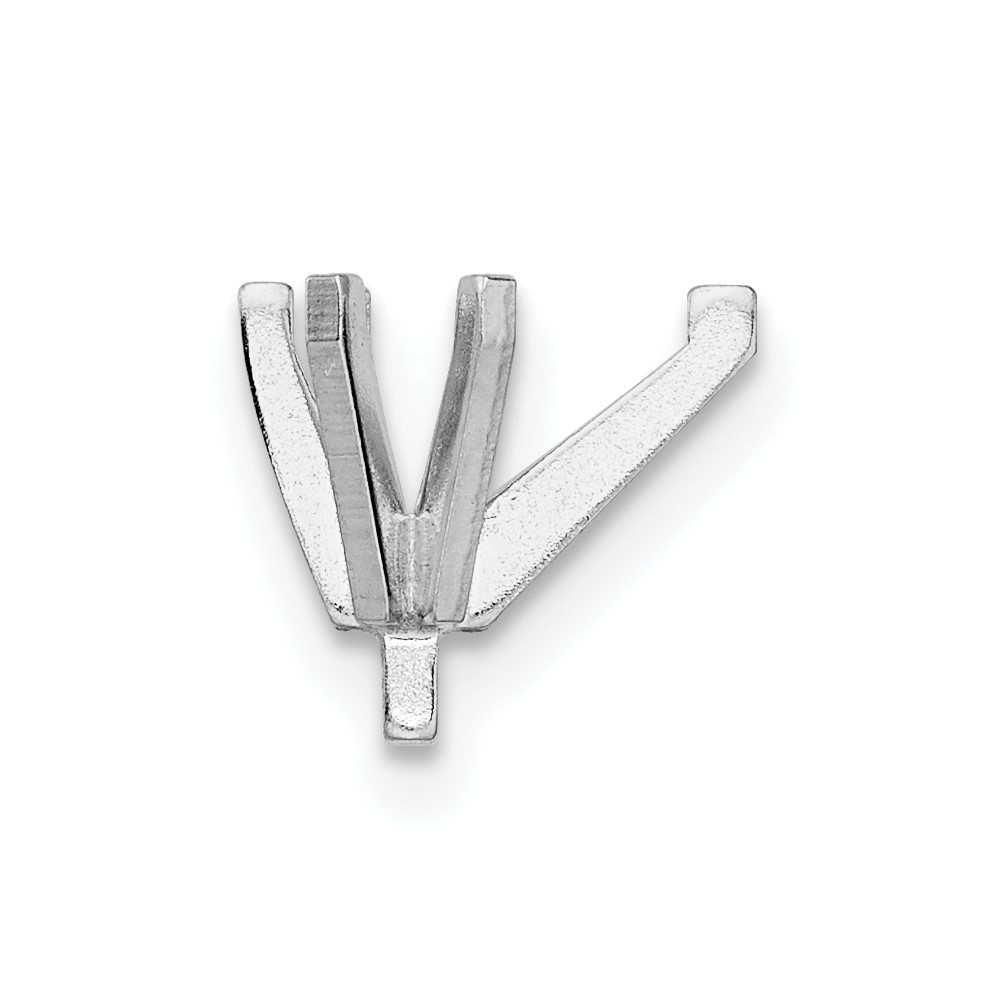 14K White Gold Pear Straight Prong with Peg.75ct Setting