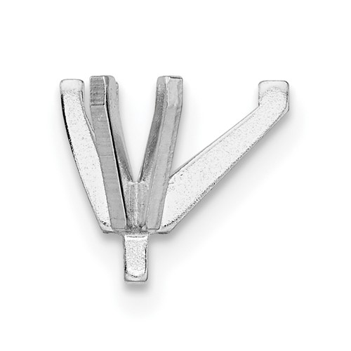 14K White Gold Pear Straight Prong with Peg.75ct Setting