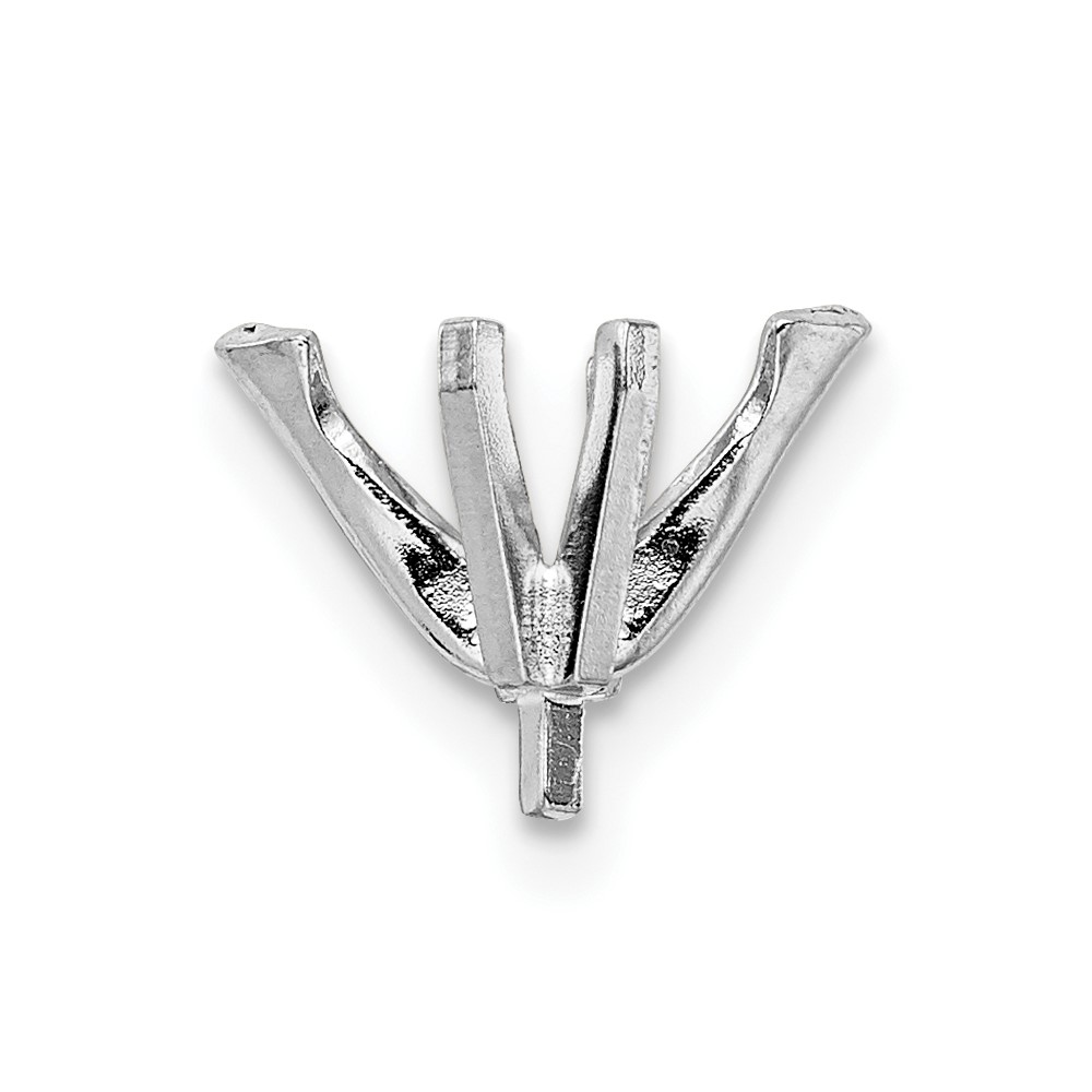 14K White Gold Marquise 6-Prong V-End with Peg 1.00ct Setting