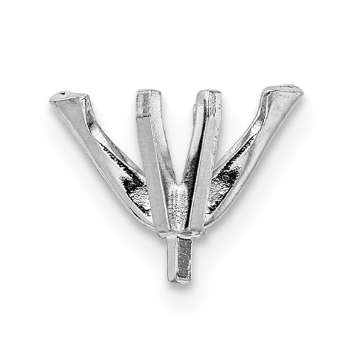 14K White Gold Marquise 6-Prong V-End with Peg 1.00ct Setting