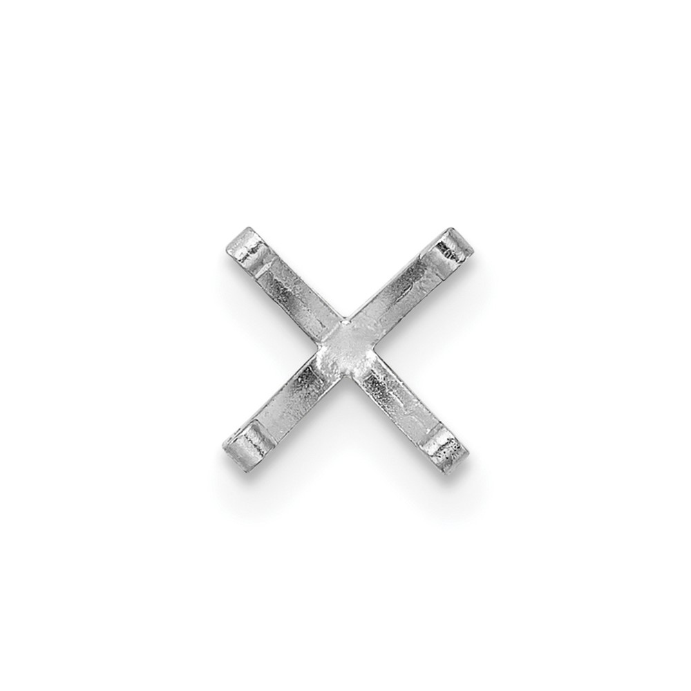 14K White Gold Princess 4-Prong TruSeatr with Peg 5.0mm Setting