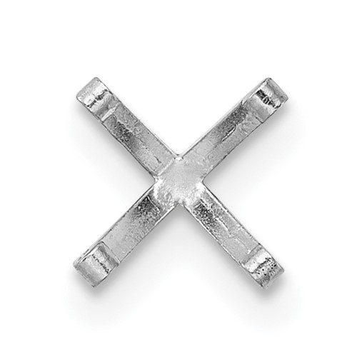 14K White Gold Princess 4-Prong TruSeatr with Peg 5.0mm Setting