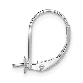 14k WG Single 4.0mm Leverback Pearl Earring Mounting