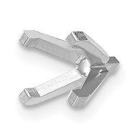 14K White Gold Oval 4-Prong with Peg 1.00ct Setting view 3