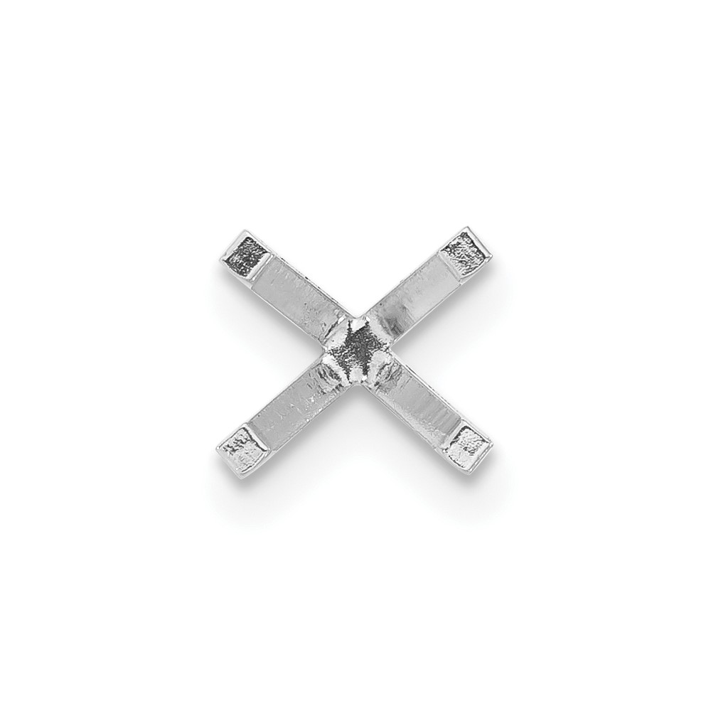 14K White Gold Oval 4-Prong with Peg 1.00ct Setting