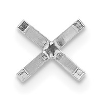 14K White Gold Oval 4-Prong with Peg 1.00ct Setting view 1