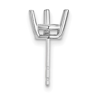 14k WG Single Round 3-Prong 6mm Post Earring Mounting