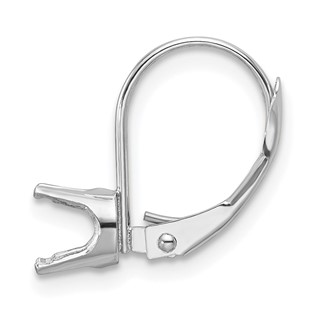 14k WG Single 6.25mm 1.00ct Diamond Leverback Earring Mounting