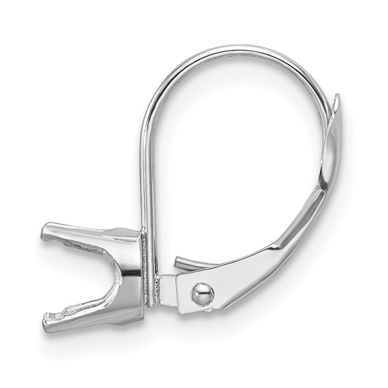 14k WG Single 5.00mm .50ct Diamond Leverback Earring Mounting