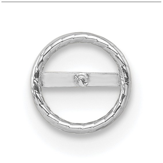 14k WG Single Holds 5mm Pearl Twisted Edge Post Earring Mounting