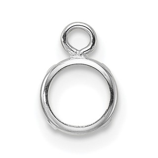 14k WG Single 5mm Round Low Wall Earring Dangle Mounting