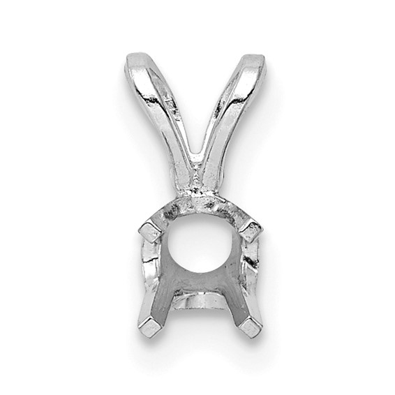 14kw Round 4-Prong Medium Weight .01ct. Pendant Setting