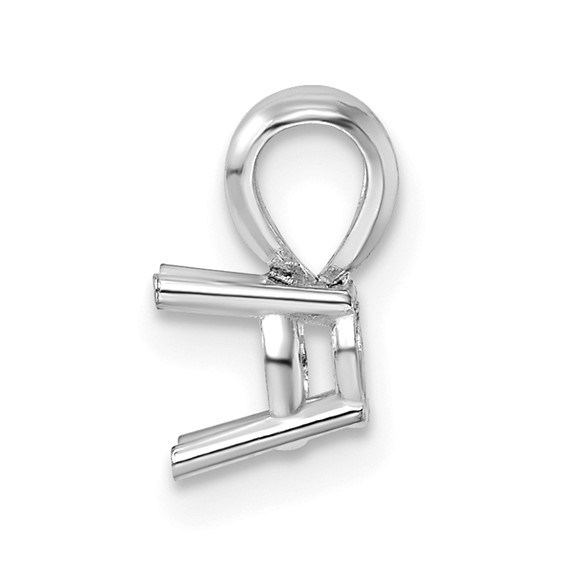 14kw Round 4-Prong Cast Heavy Weight 6.5mm Pendant Setting