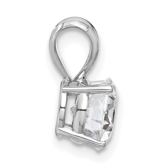 Gold Round Moissanite Solitaire Pendants