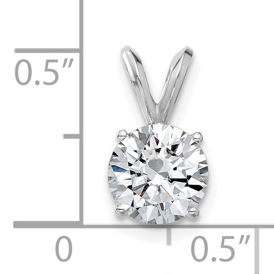 Gold Round Moissanite Solitaire Pendants