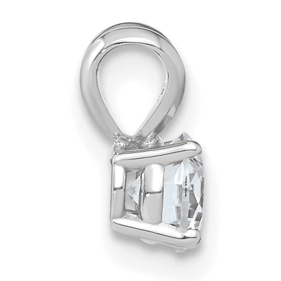 14kw 1/2ct. 5.0mm Round G H I True Light Moissanite Solitaire Pendant