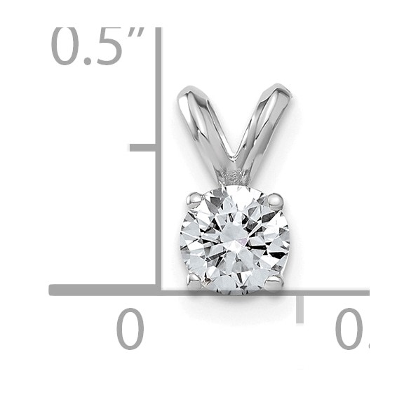 14kw 1/2ct. 5.0mm Round G H I True Light Moissanite Solitaire Pendant