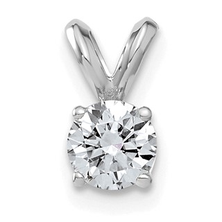 14kw 1/2ct. 5.0mm Round G H I True Light Moissanite Solitaire Pendant