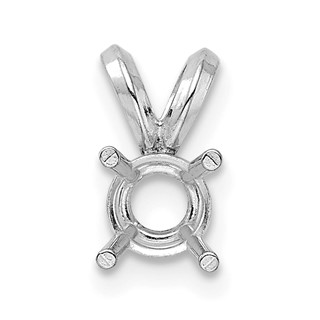 14kw Round 4-Prong Cast Heavy Weight 6.5mm Pendant Setting