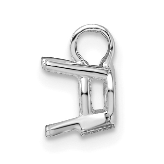 14kw Round 4-Prong w/ Tube Bail 5.2mm Pendant Setting