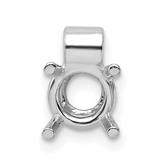 14kw Round 4-Prong w/ Tube Bail 5.2mm Pendant Setting